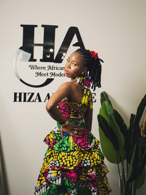 Asha triple decker brown dress