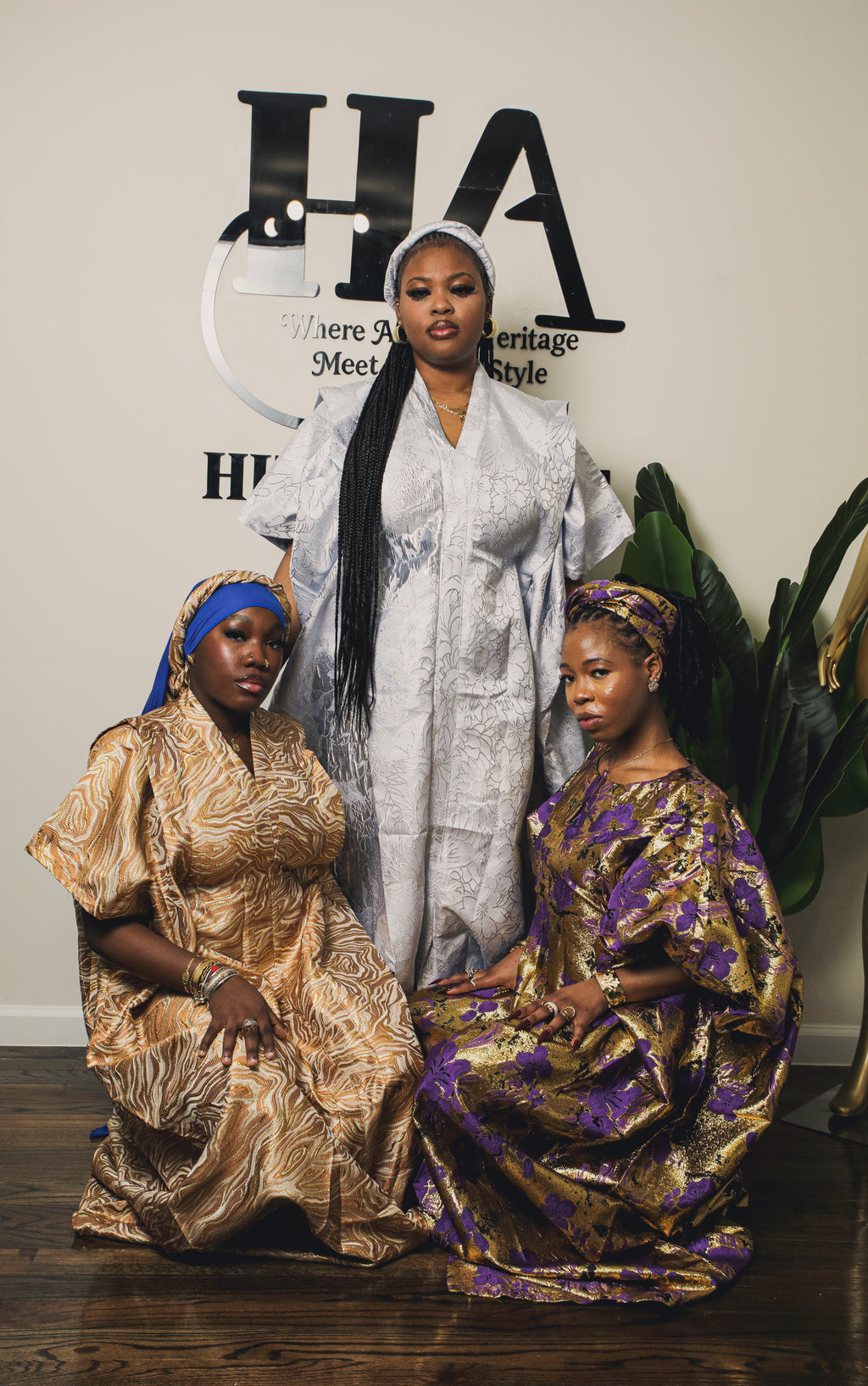 Rich Aunty Bubu In purple and Gold Damask