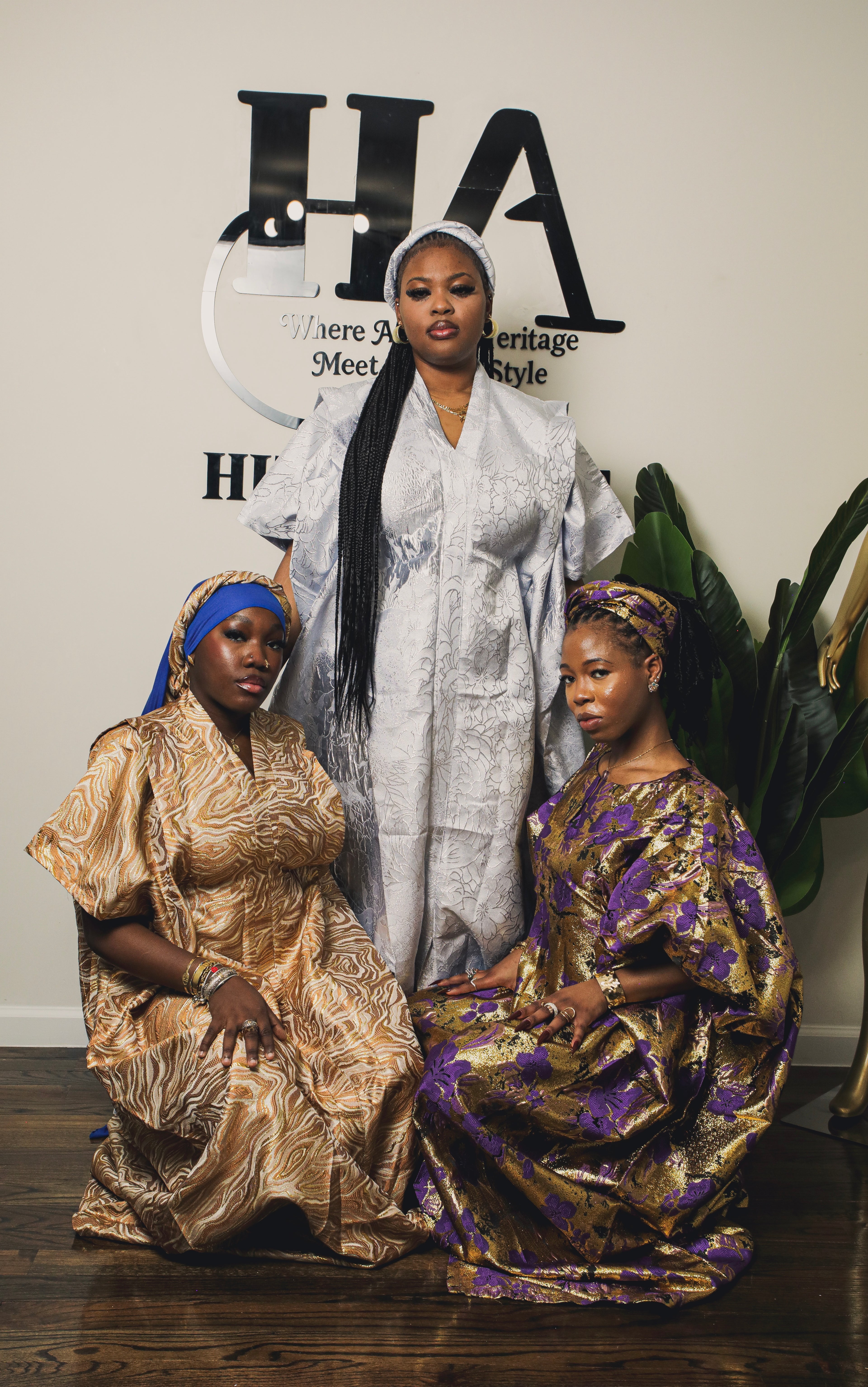 Rich Aunty Bubu In purple and Gold Damask