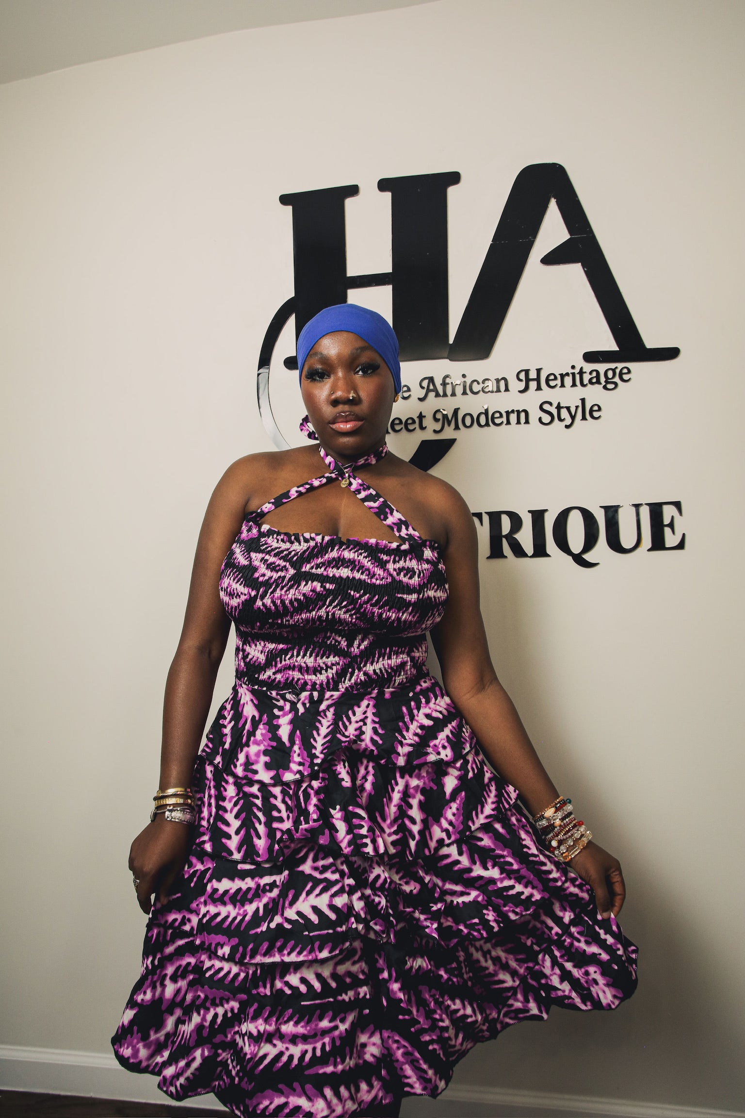 Asha triple decker dress