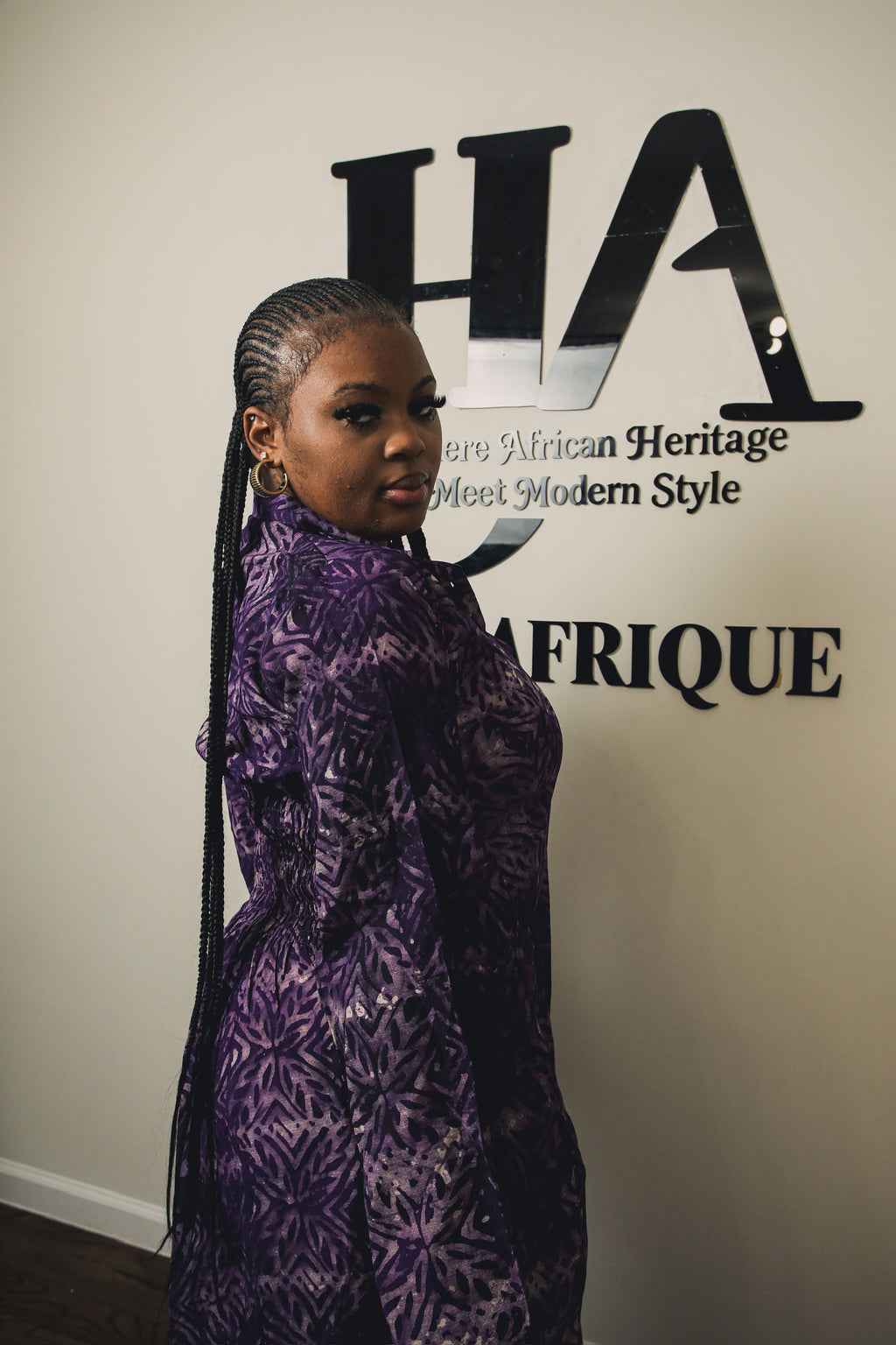 Jabari crepe gown