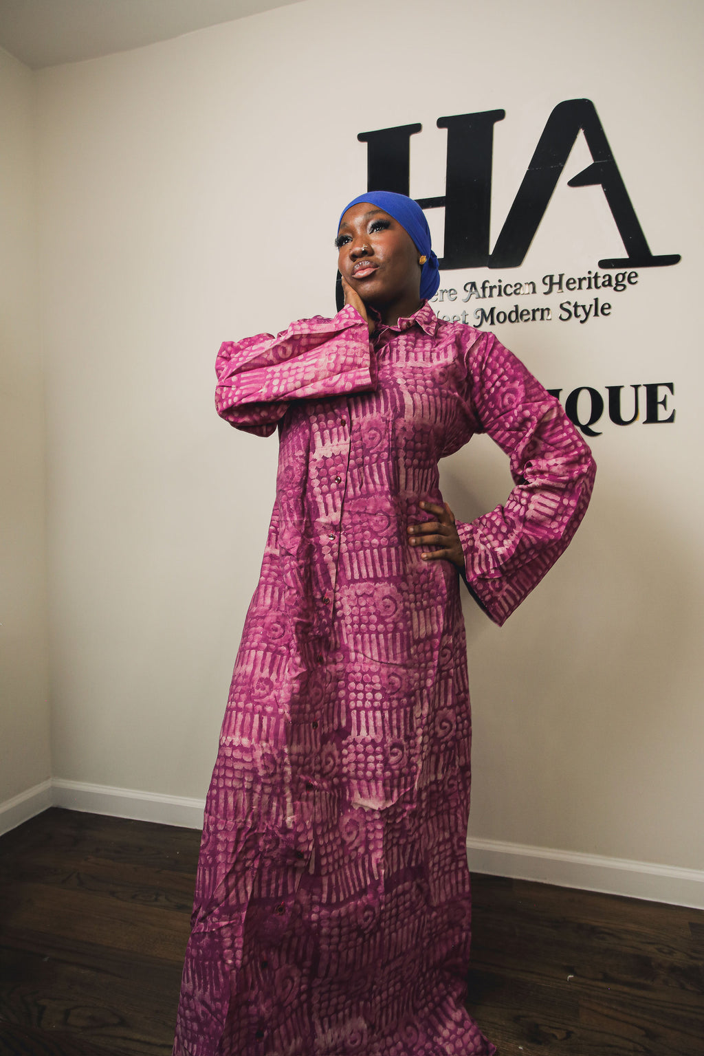 Jabari crepe gown