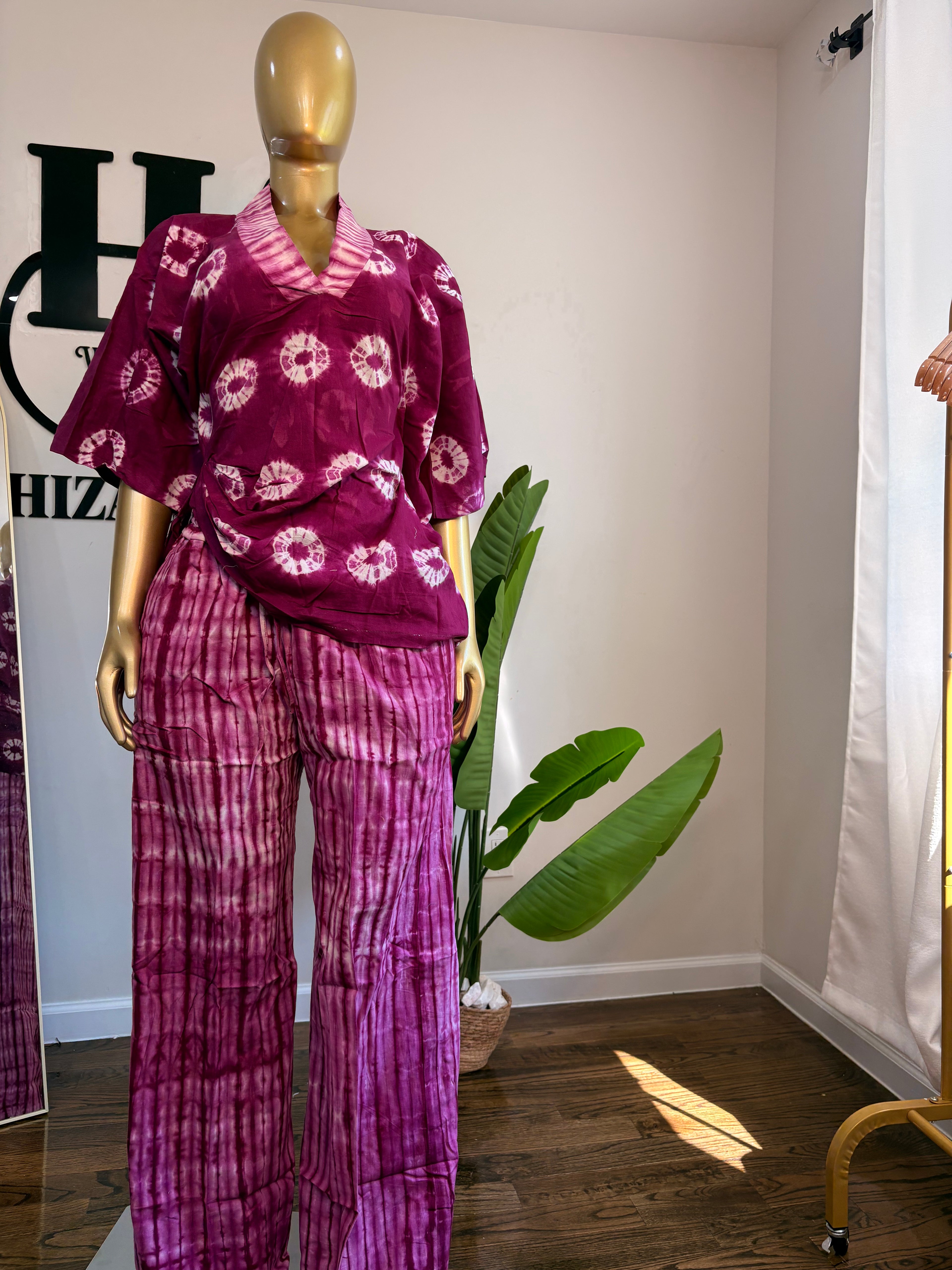 Ayoni baggy set in purple