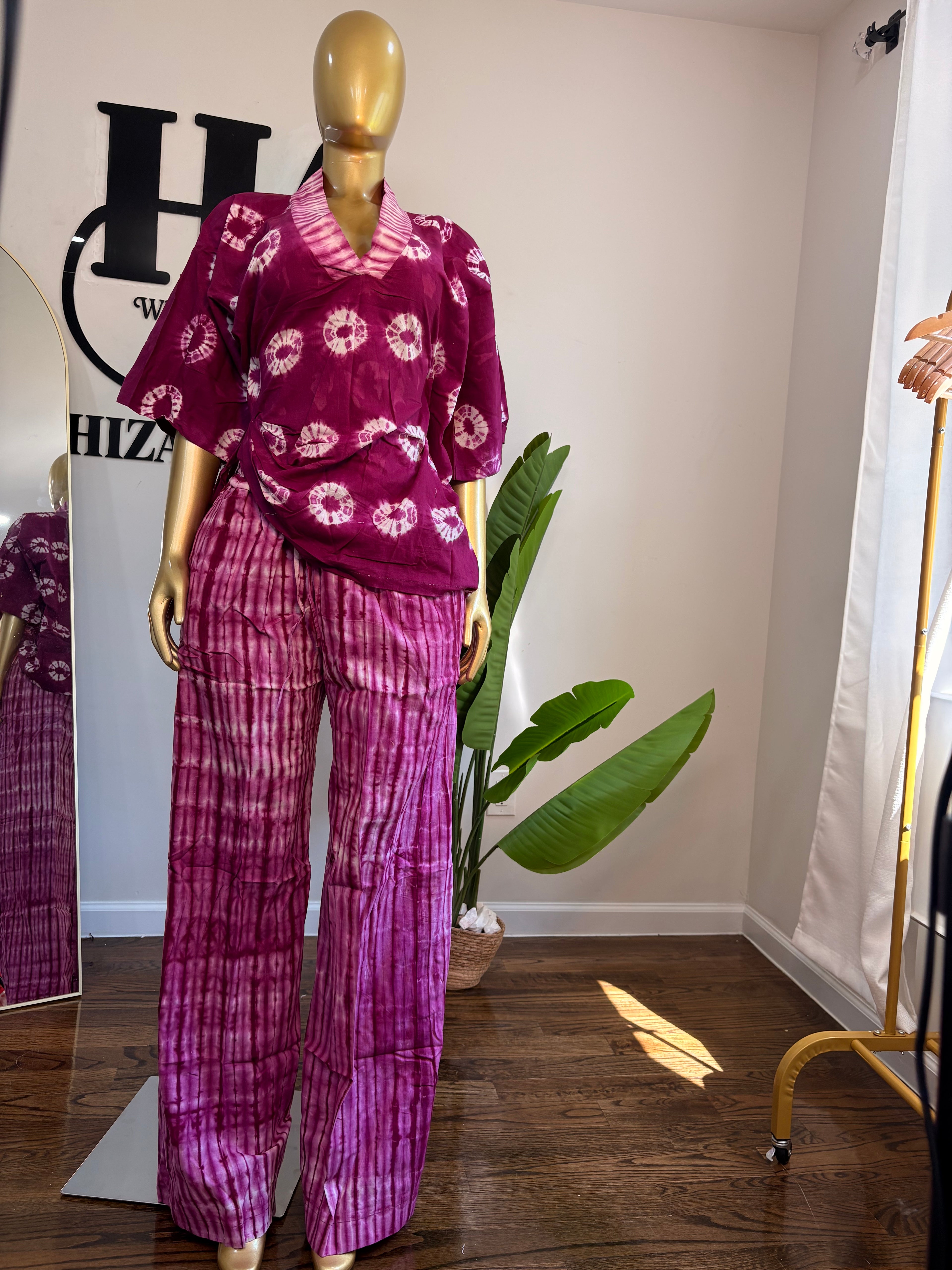 Ayoni baggy set in purple